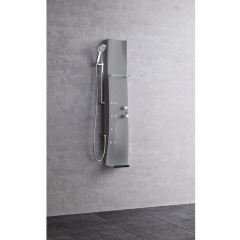 Colonne de douche grise NOVELLINI DRESS 154 cm-Gris-Gris-28 --