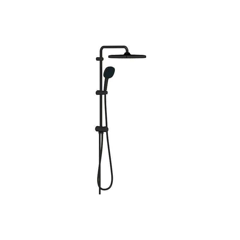 Colonne de douche Grohe Tempesta 250 Cube avec pommes de douche et douchette, sans Robinetterie, noir mat