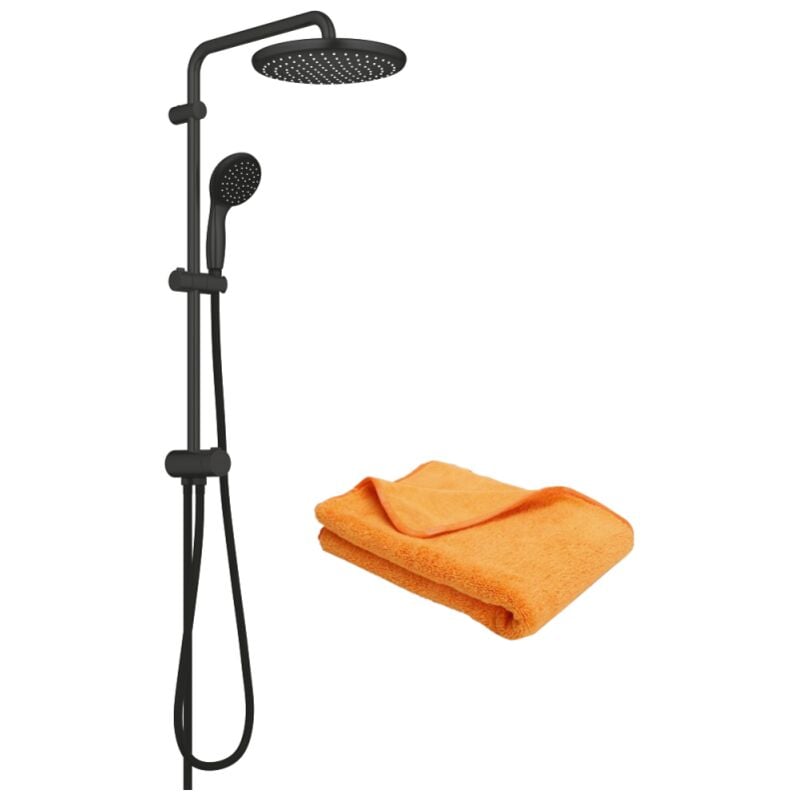 Colonne de douche Grohe Vitalio Start System 250 avec inverseur noir + microfibre
