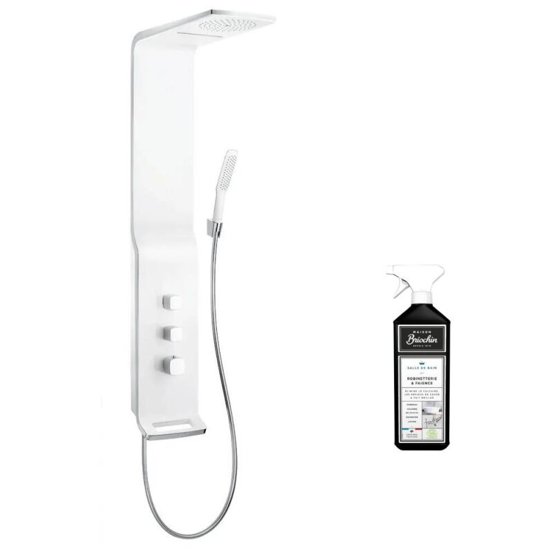 Colonne de douche Hansgrohe Raindance 180 2 jets chromée + nettoyant Briochin