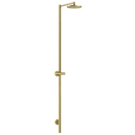 Colonne de douche HG AXOR STARCK avec tête de douche 240, 1 jet, finition or rouge brossé