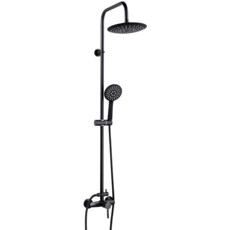 Colonne de douche Himalaya Noir Ensemble de douche Mitigeur panneau de douche Système de Douche - Noir