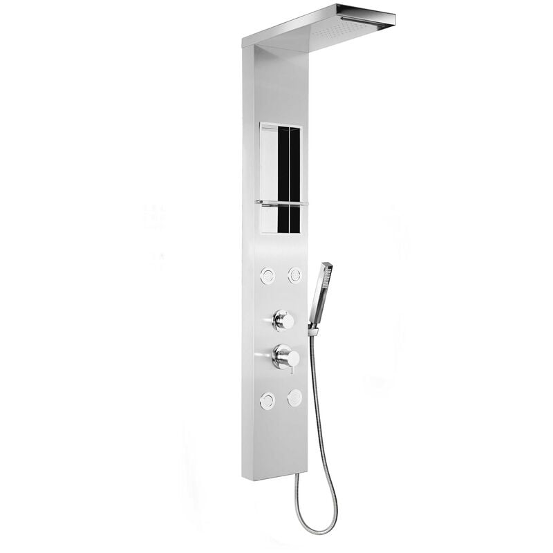 Metaform - Colonne de douche hydromassante brossé en acier inox mod. city
