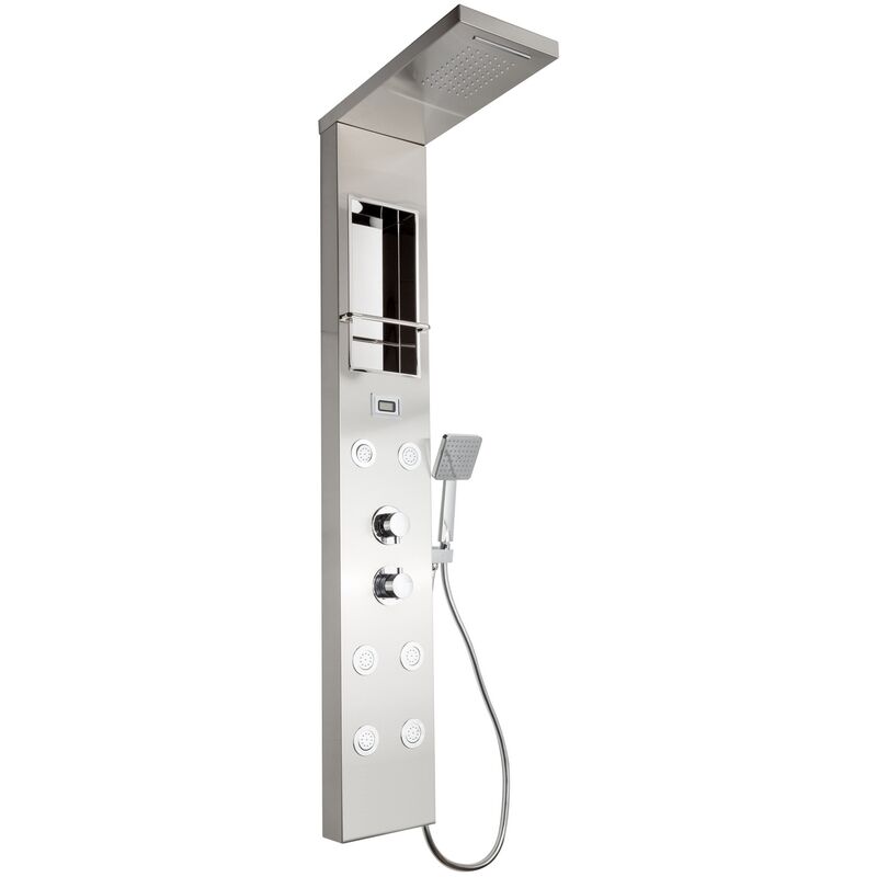 Colonne de douche hydromassante brossé en acier inox mod. city plus