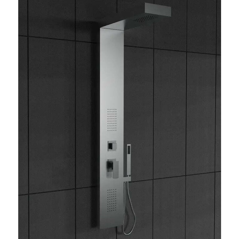 Bagnoclic - Colonne de douche hydromassante en acier inoxydable poli