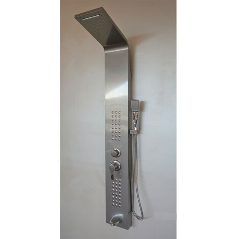 Colonne de douche hydromassante Fra9010 Satiné En Acier Inoxydable 18/10 Frascio