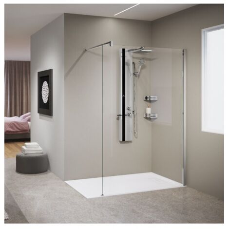 Colonne de douche hydromassante NOVELLINI LINE 2 argent 150cm-Gris-Gris--