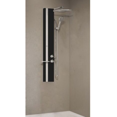 Colonne de douche hydromassante NOVELLINI LINE 2 noir 150cm-Noir-Noir--