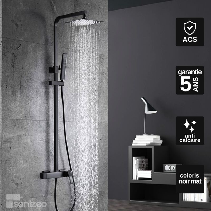 Imex Products - Colonne de Douche anti-calcaire Noir Mat imex suecia BDC032/NG