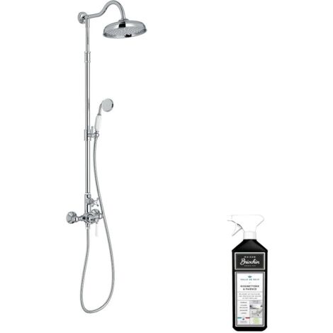 Colonne de douche JACOB DELAFON Cléo 1889 Chrome + nettoyant Briochin