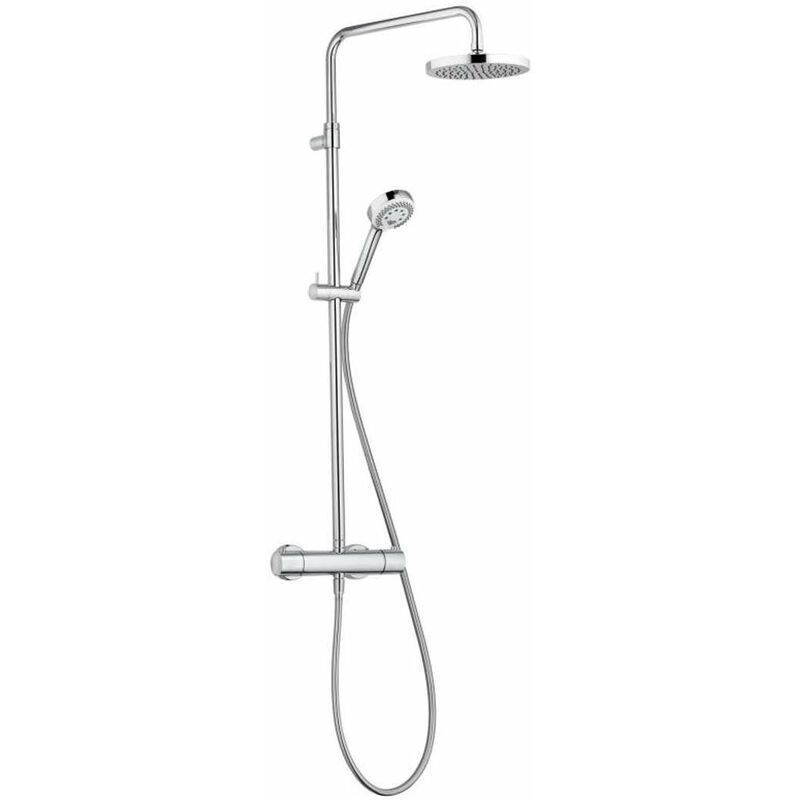 Kludi Logo - Set de douche Dual Shower System avec thermostat, 20 cm, chrome 6809205-00