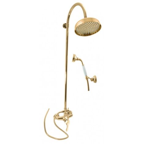 Colonne de douche LABE avec douchette en laiton doré H.111cm