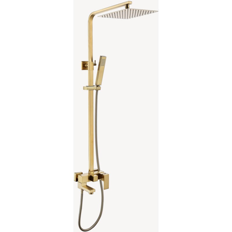 Colonne de douche-bain murale Doré brossé - Sirius