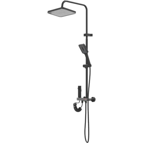 Colonne de Douche LED NAVI Design Moderne avec Douchette et Pommeau de Douche Gun Grey
