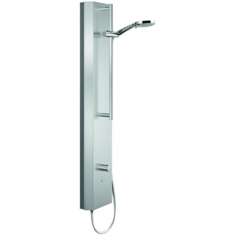 Colonne de douche LINUS Inox DP-C-T-H barre de douche, eau mitigée, thermostat inox brossé SCHELL