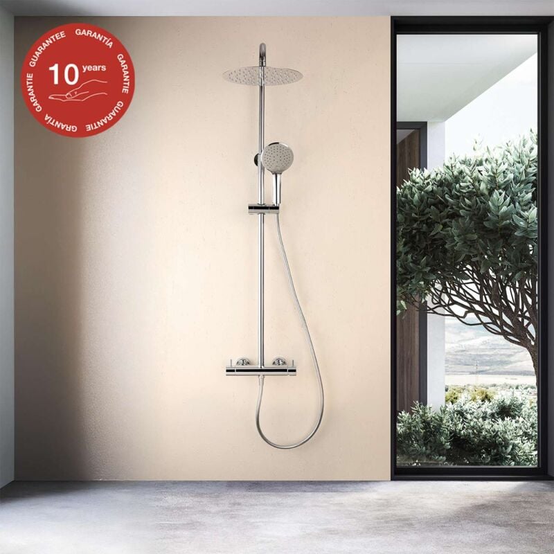 Colonne de douche mécanique avec barre extensible sky bath chromé série promise