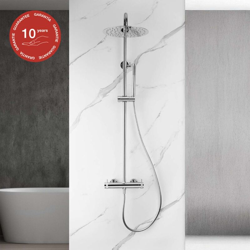 Colonne de douche mécanique avec barre extensible sky bath chromé série diamond