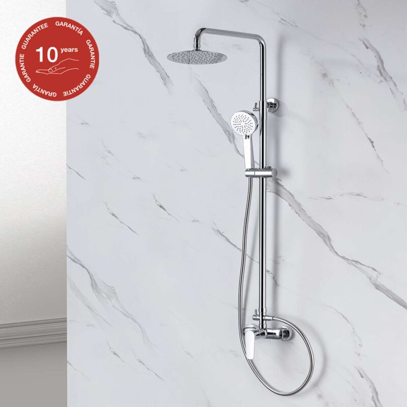 Colonne de douche mécanique avec barre extensible sky bath chromé série nature