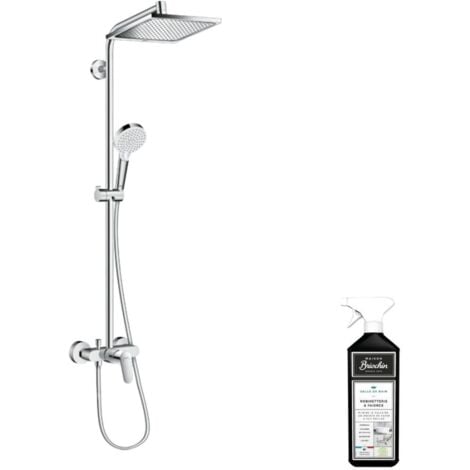 Colonne de douche mécanique HANSGROHE Crometta E 240 chromé + nettoyant Briochin