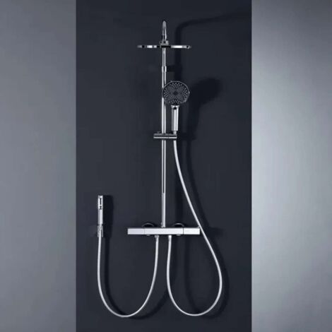 Colonne de douche murale chrome Ø20cm , Rayo