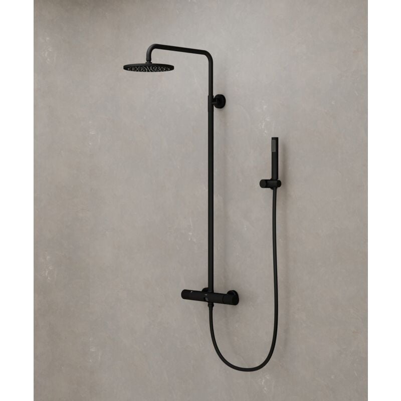 Colonne de douche murale Noir - Leros