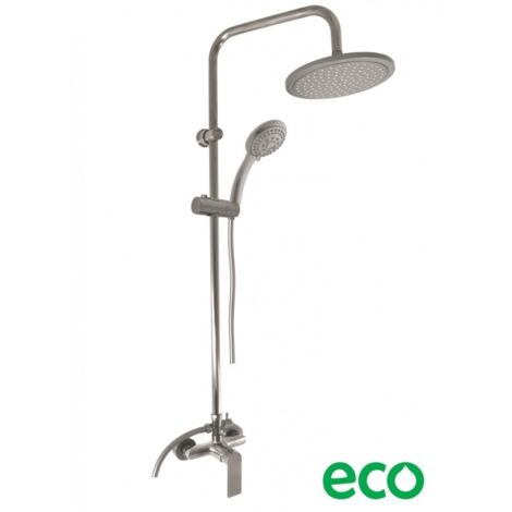 Colonne de douche NIL en laiton métal gris poli H. 116 cm