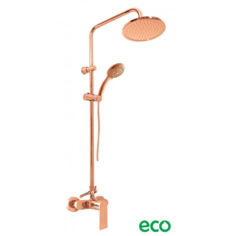 Colonne de douche NIL en laiton rose gold brossé H. 116 cm