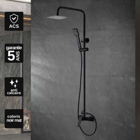 Colonne de Douche noir mat anti-calcaire - Design Moderne et Économie d'eau - Kit Complet ART IMEX