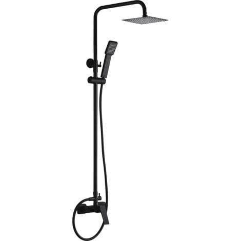 Colonne de douche hydromassante KOURBEA - noire - 20*132cm