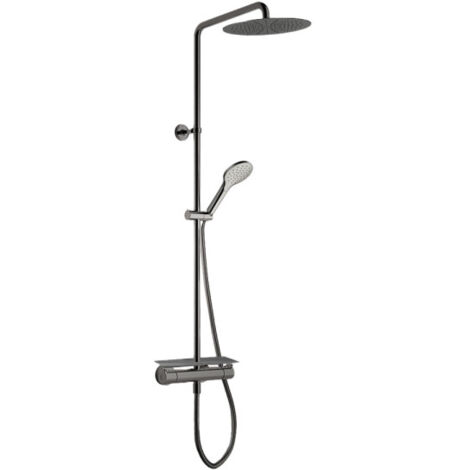 Colonne de douche porte savon omega métal brossé - CRISTINA ONDYNA OG48777