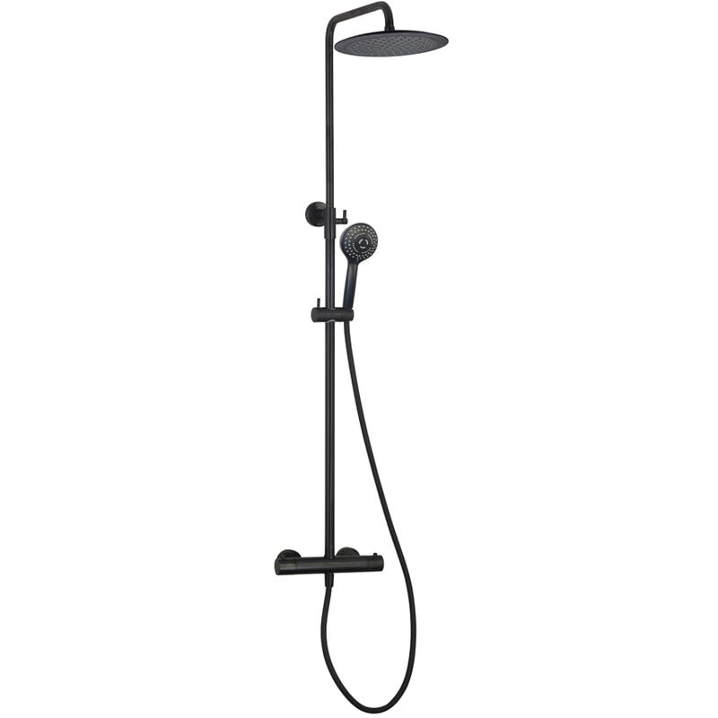 Colonne de douche ronde Ruby Noir mat