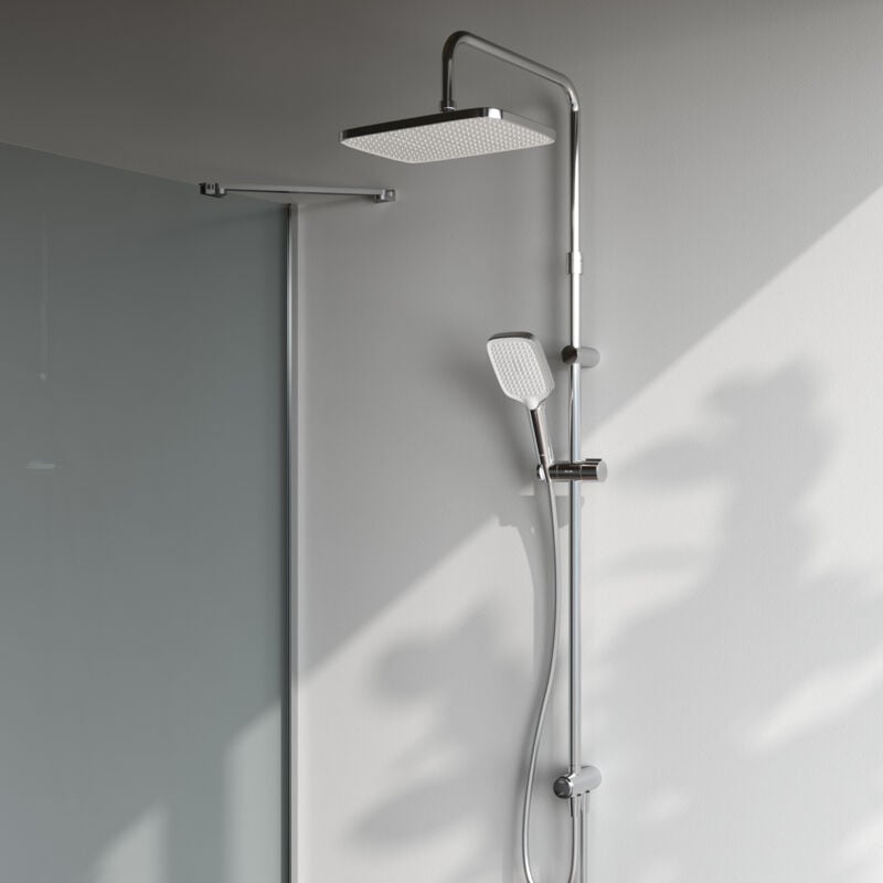 Colonne de Douche sans Robinetterie Chrome Douche Set Réglable en Hauteur - Am.pm