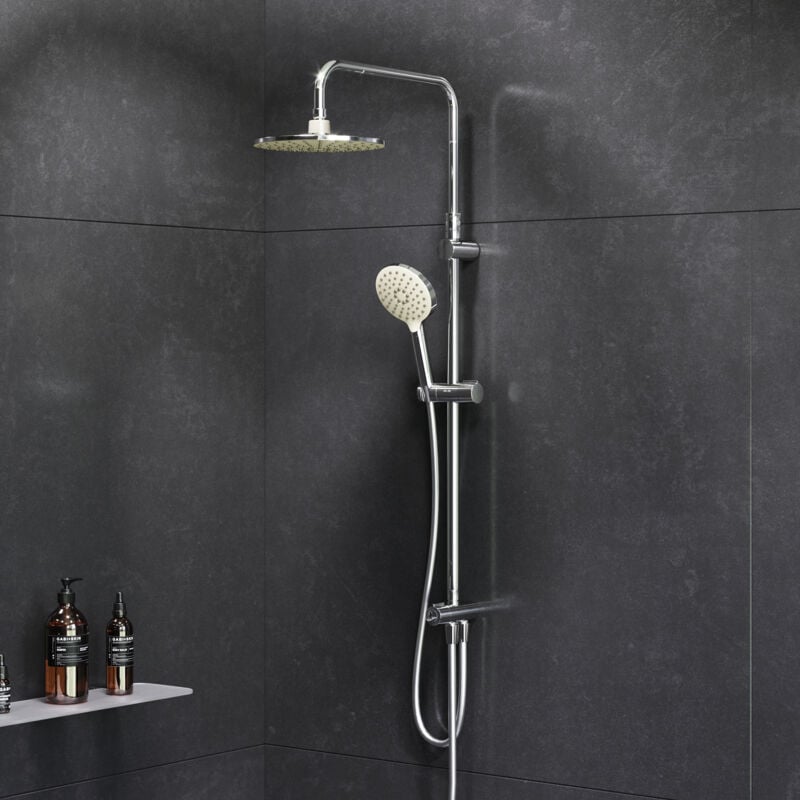 Colonne de Douche sans Robinetterie Chrome Douche Set Réglable en Hauteur - Am.pm