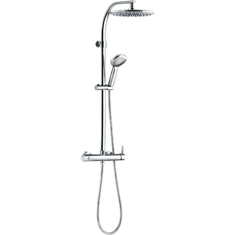 Colonne de douche Siena touch à mitigeur mécanique 3 jets Wirquin 60721386, gris