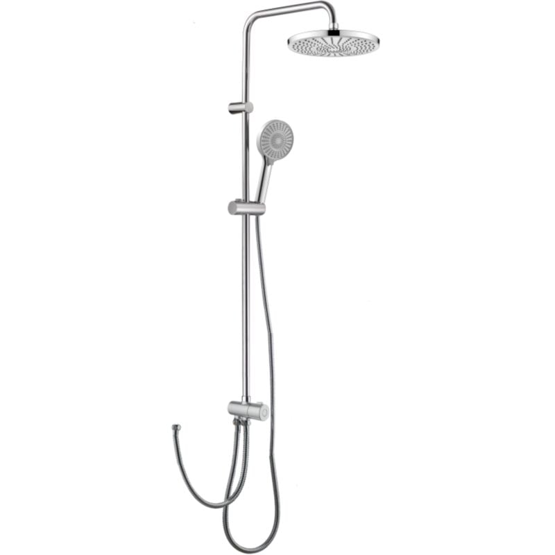 Colonne de Douche Système de Douche avec Douchette Set Kit de Douche sans Mitigeur en Acier Inox Réglable en Hauteur