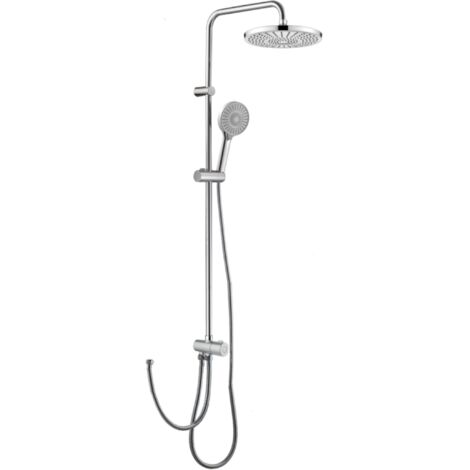Colonne de Douche Système de Douche avec Douchette Set Kit de Douche sans Mitigeur en Acier Inox Réglable en Hauteur