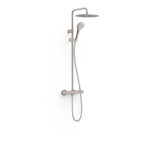 Colonne de douche thermostatique 2 voies Acier - TRES 19039314AC
