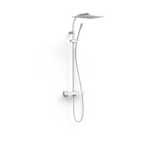 Colonne de douche thermostatique 2 voies Blanc mat - TRES 19039308BM