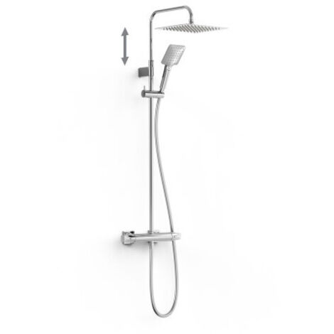 Colonne de douche thermostatique 2 voies Chrome - TRES 19038706