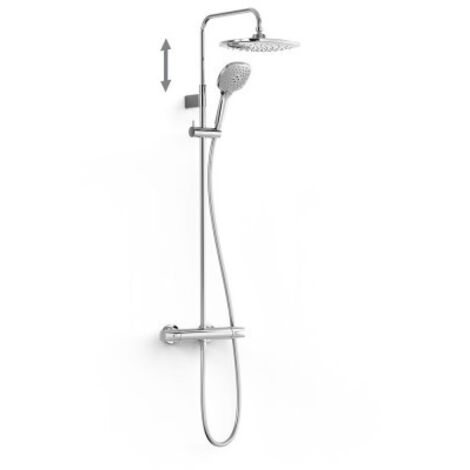 Colonne de douche thermostatique 2 voies Chrome - TRES 19038707