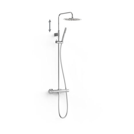 Colonne de douche thermostatique 2 voies Chrome - TRES 19038708