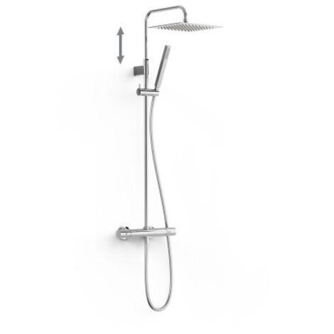 Colonne de douche thermostatique 2 voies Chrome - TRES 19038709