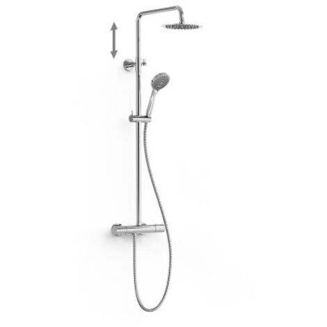 Colonne de douche thermostatique 2 voies Chrome - TRES 19038710