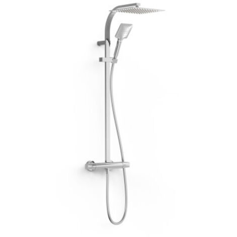 Colonne de douche thermostatique 2 voies Chrome - TRES 19039311