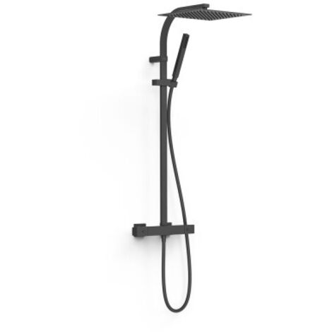 Colonne de douche thermostatique 2 voies Noir mat - TRES 19039308NM