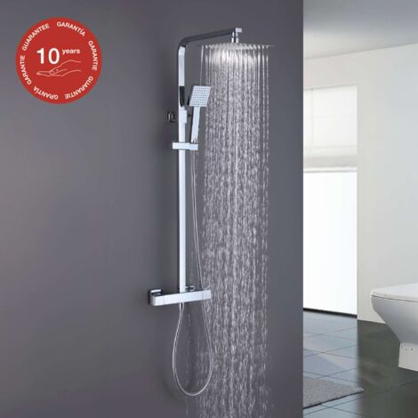 Colonne de douche thermostatique avec barre extensible SKY BATH chromé Inox S304 série PARADISE