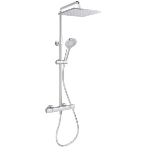 Colonne de douche thermostatique carrée July+ chromé – JACOB DELAFON