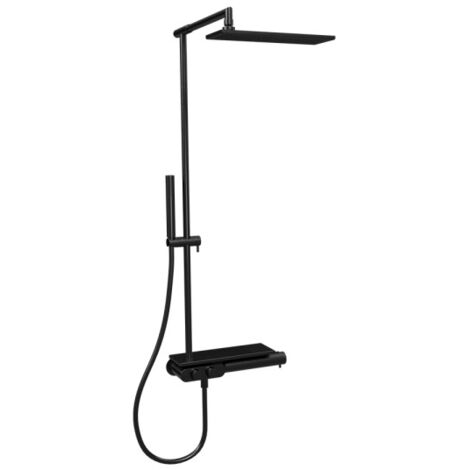 Colonne de douche thermostatique Chromé Noir Brossé Thermo Up - CRISTINA ONDYNA XT48675