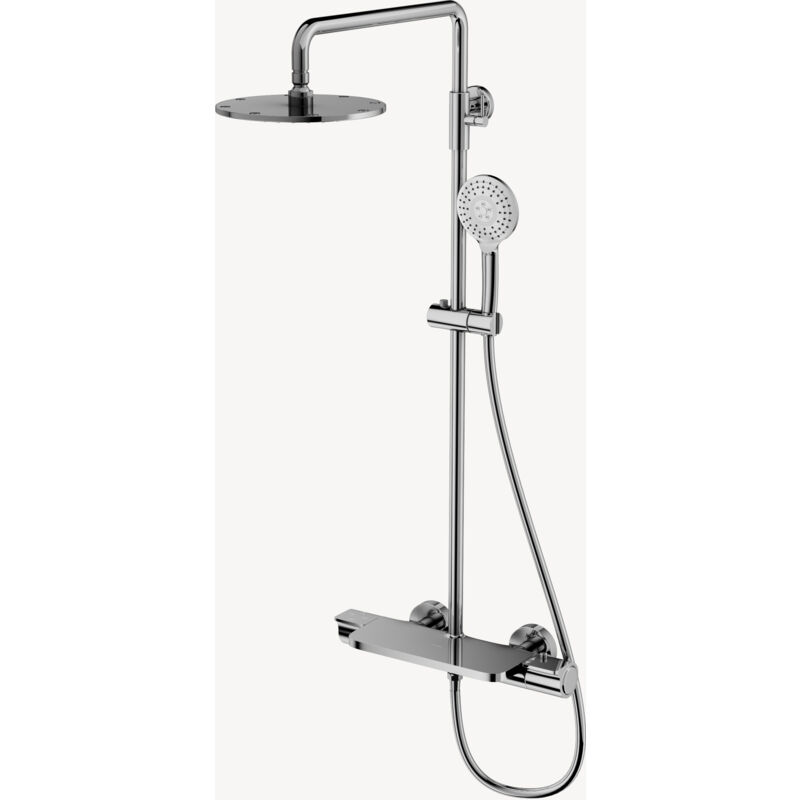 Kroos ® - Colonne de douche thermostatique classique Chromé - Grosa