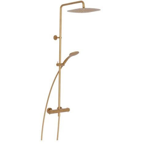 Colonne de douche thermostatique complète Foil Or Brossé - CRISTINA ONDYNA FL48696P